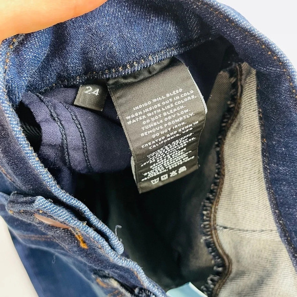 J Brand Alana High Rise Crop Jeans In Volatile Blue Size 24 - Picture 7 of 12